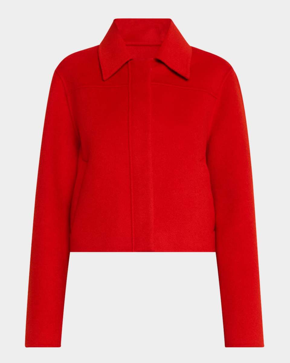 Zhanna Wool-Cashmere Crop Boxy Coat